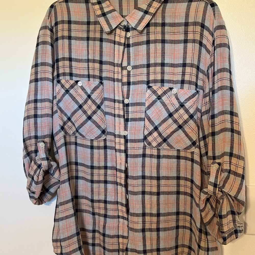 Sanctuary Plaid Button-Up Shirt